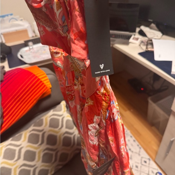 Lulu's Red and Orange Floral Dress - Picture 5 of 7